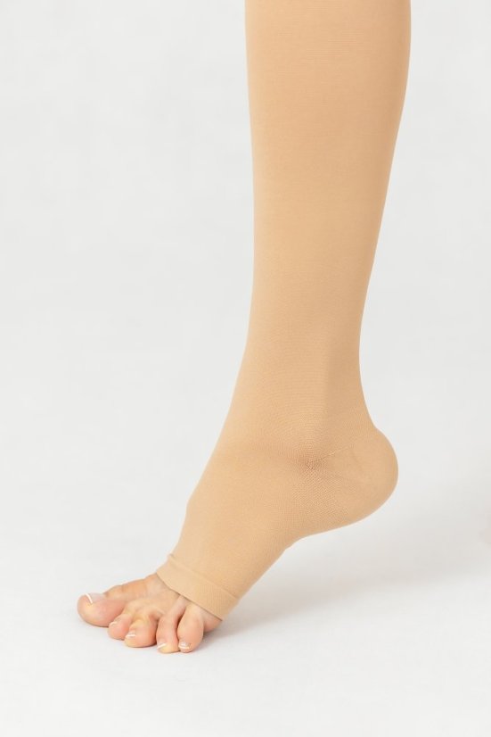 Pančuchy zdravotné kompresívne stehenné G93117 - Materiál: Lycra, Farba: Telová, Špica: Zatvorená, Veľkosť: L