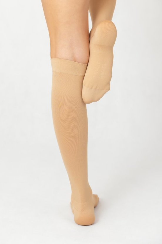 Podkolienky zdravotné kompresívne G93116 - Materiál: Polyamid, Farba: Čierna, Špica: Otvorená, Veľkosť: XL